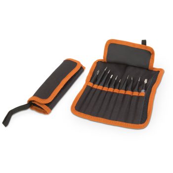   Precíziós csipesz szett - antisztatikus - 11 részes - matt fekete 10779B