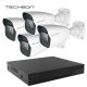 Techson Dark pro silver 4 kamerás szett